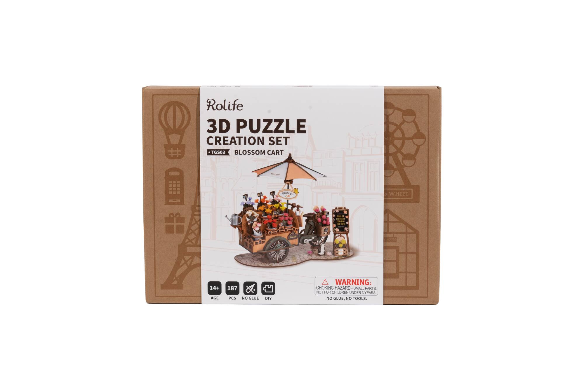 Rolife® Blossom Cart 3D Puzzle Creation Set